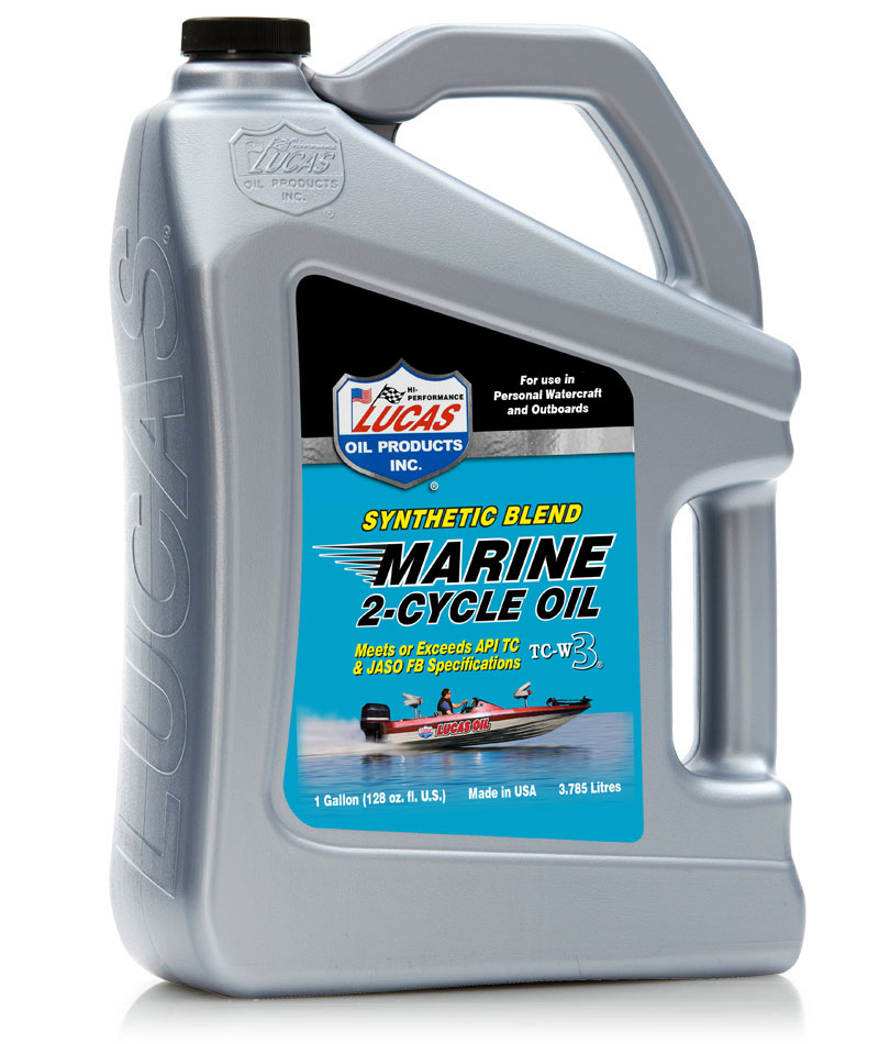 Lucas Synthetic Blend 2-Cycle Marine Oil -  | Container: 1 Gallon Jug | Shipped as: Case of 4 X 1 Gallon Jugs - Powersports Engine Oils